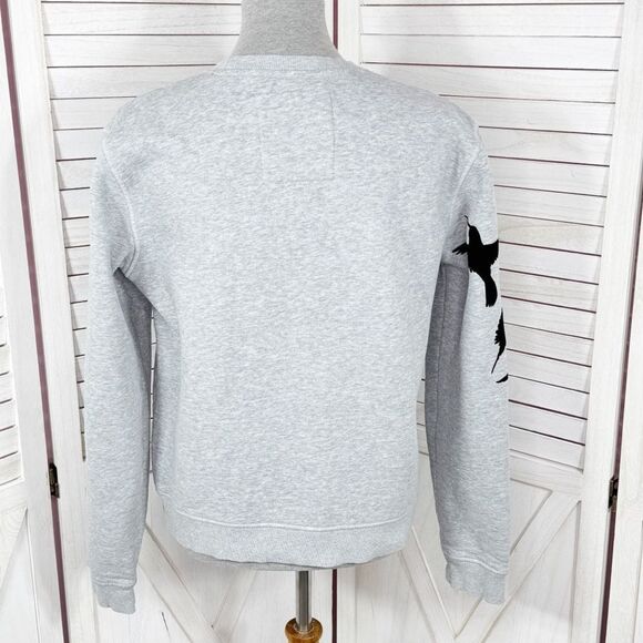 Cirque Du Soleil Luzia Velvet Swallows Birds Sweatshirt Grey Black Small - Picture 4 of 13